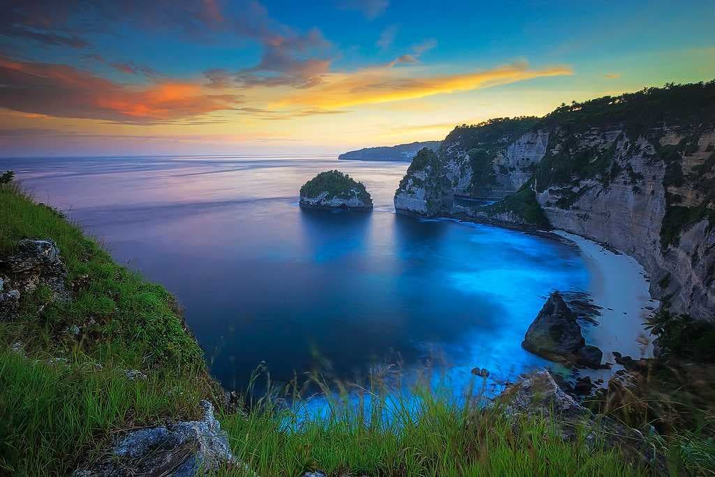 Sunset View of Atuh Beach