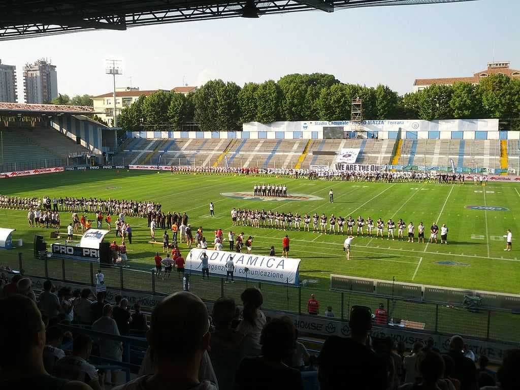 XXXIV Italian Bowl, won by Milano Seamen vs. Parma Panthers in 2014.