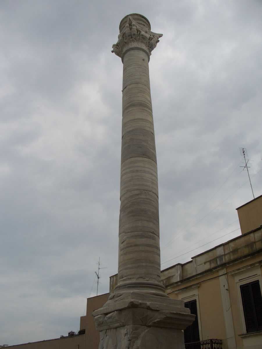 The column in Brindisi, marking the end of the Via Appia