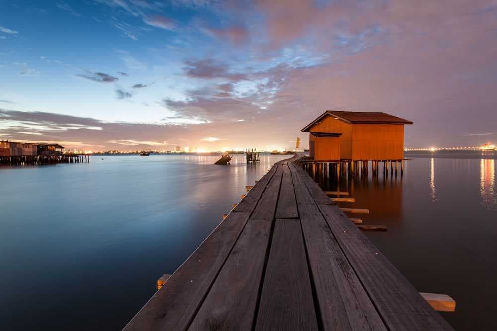 Scenic View of Clan Jetties Floating Village, Penang