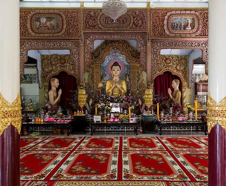 Interior of Dhammikarama Burmese Temple