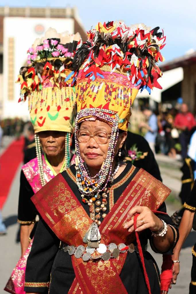 The Murut tribes who were once known for their headhunting practices