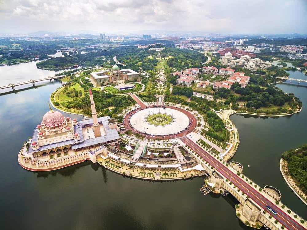 Top View of Pink Mosque in Putrajaya