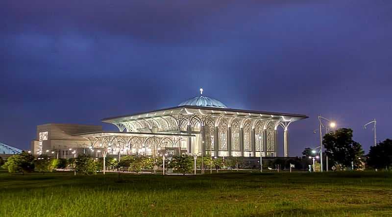 The Iron Mosque at night