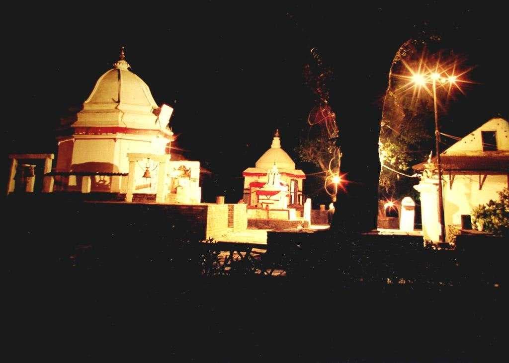 The Bindhyabasini temple in the evening