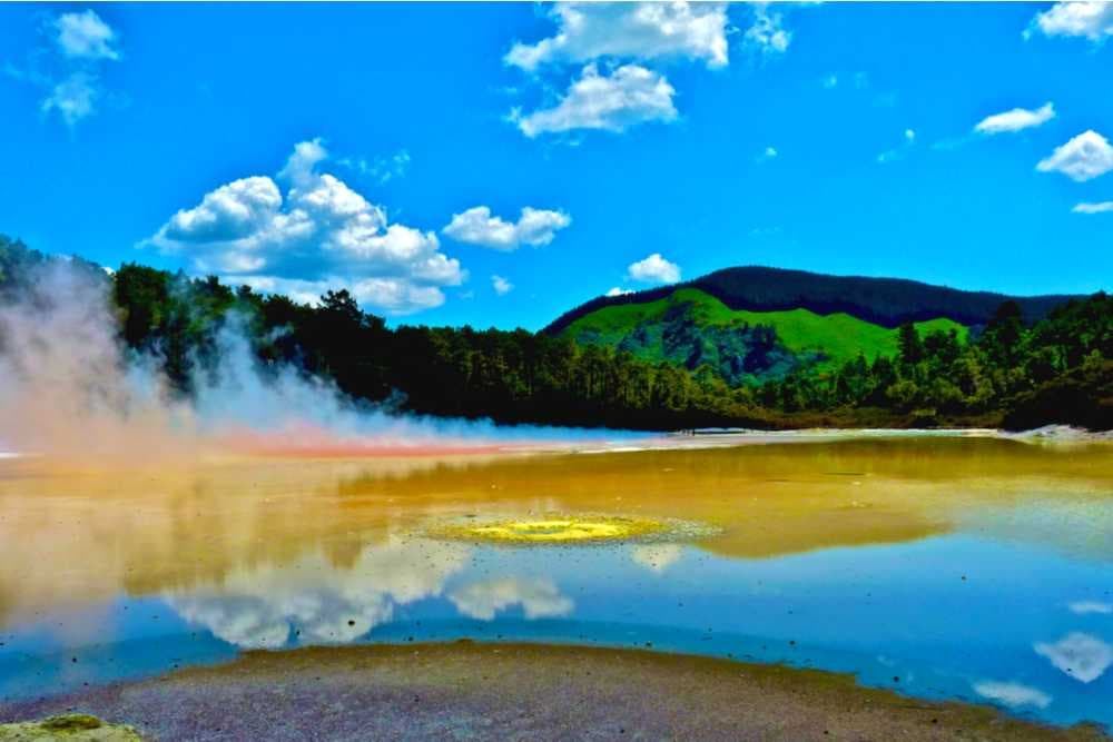 Hot Pools on the Edge of Rotorua Lake, Auckland