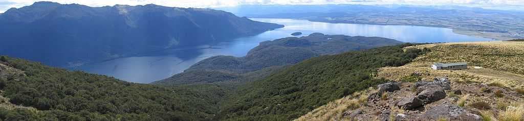 Luxmore Hut and Lake Te Anau from the Kepler Track