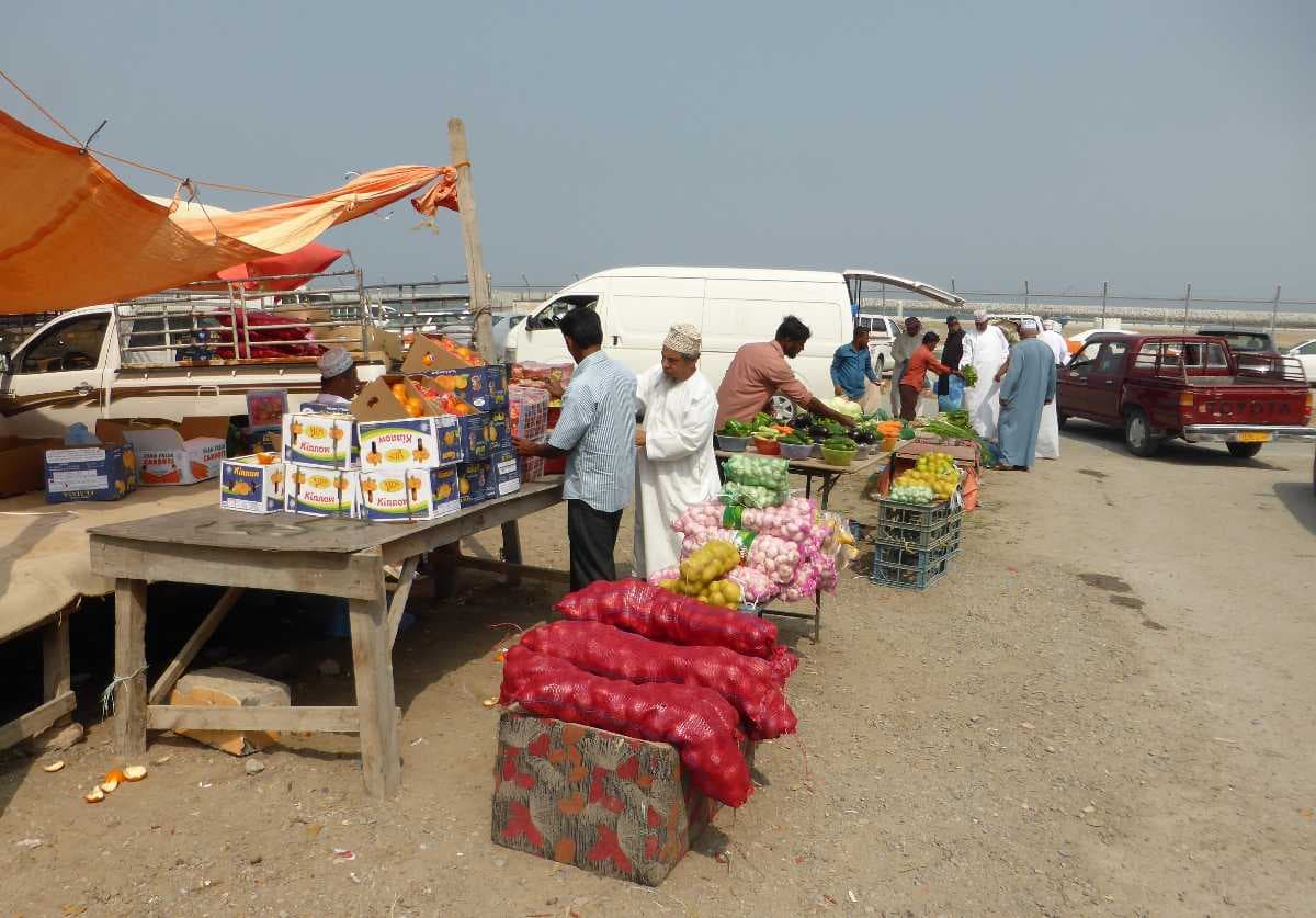 Local Vegetable Market in Barka