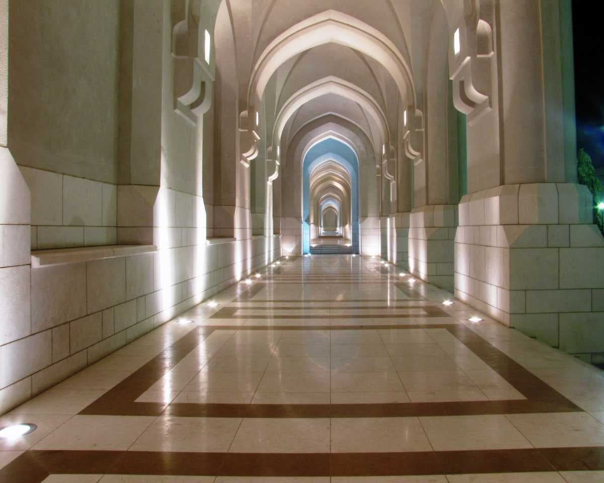 Corridors in the Al Alam Palace
