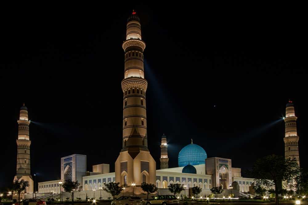 Night View of Sultan Qaboos Grand Mosque, Sohar