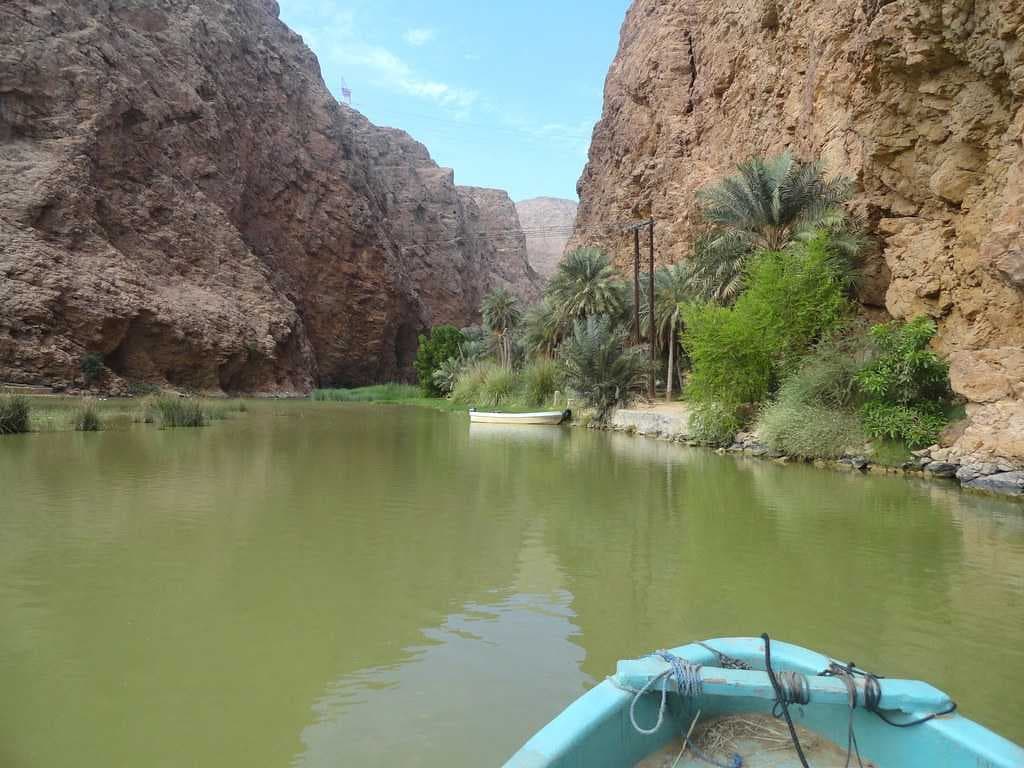 Splendid Wadi Lake Surrounded by Hills