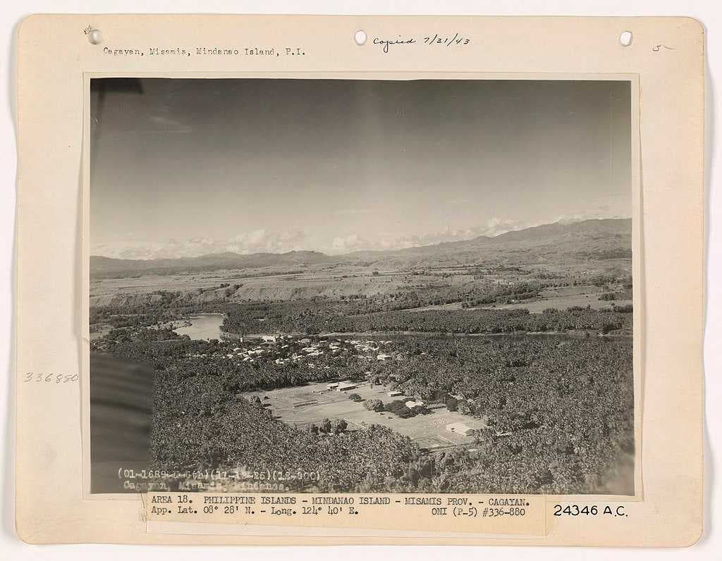 Aerial view of Cagayan de Misamis, circa pre-1943