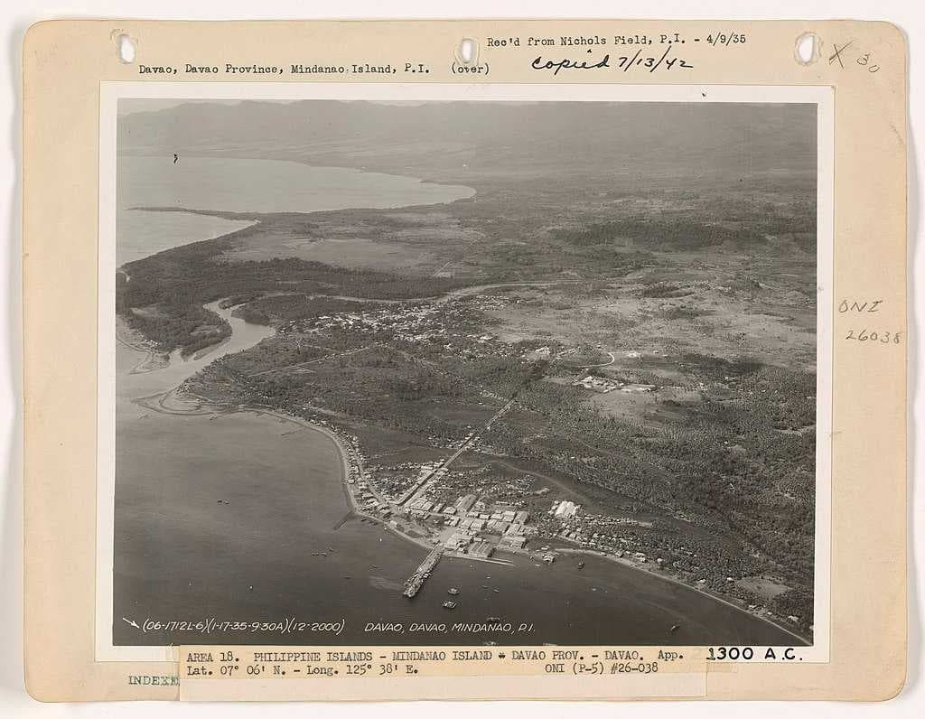 Aerial view of Davao, 1935