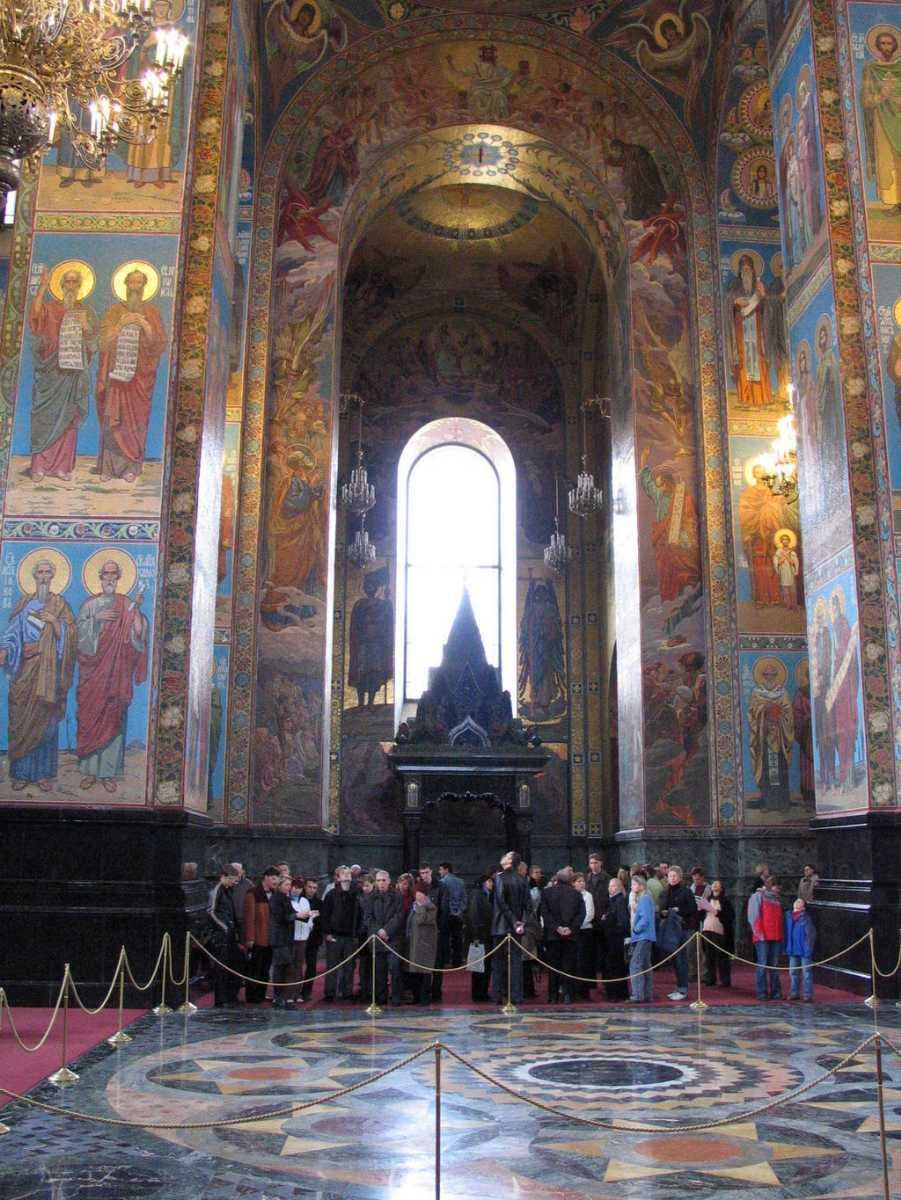 Mosaics in the interior.
