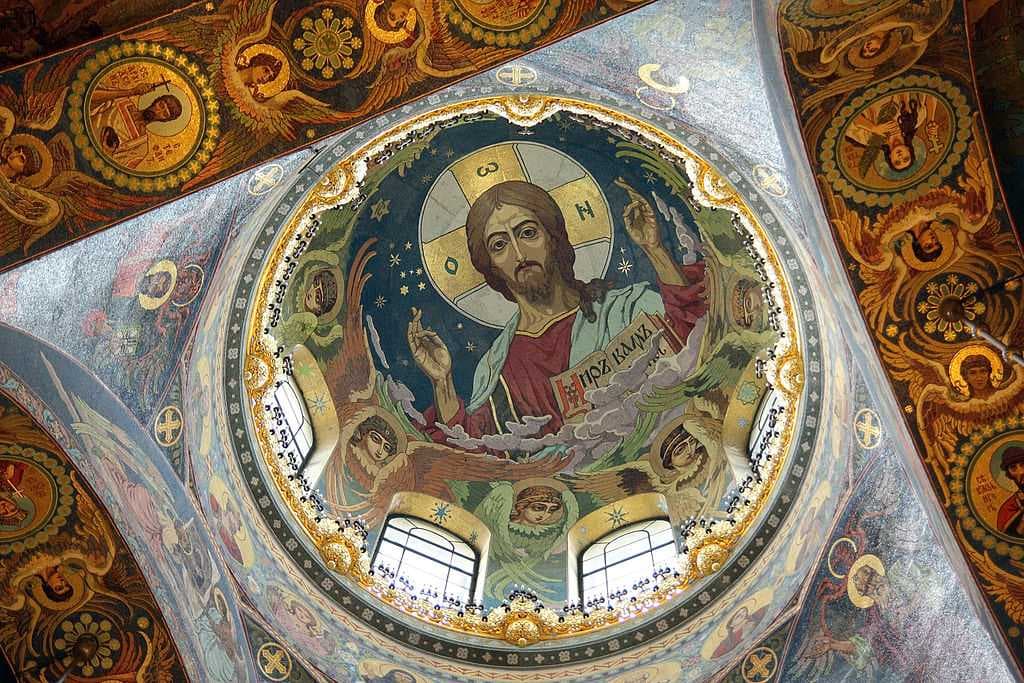 Mosaic of Christ Pantocrator under the central dome
