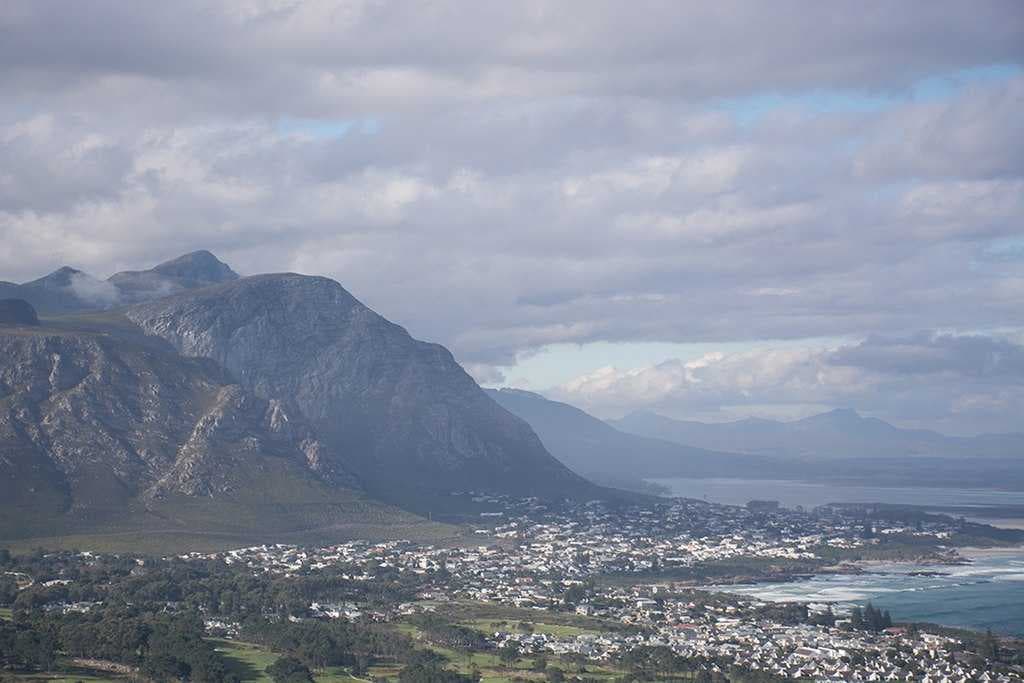 View of Hermanus and Grotto Beach from Rotary Way.