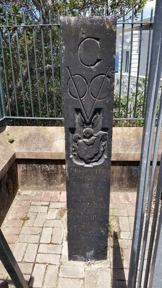 Replica of the possessional stone erected in 1778 by then VOC governor of the Cape, Baron Joachim van Plettenberg.