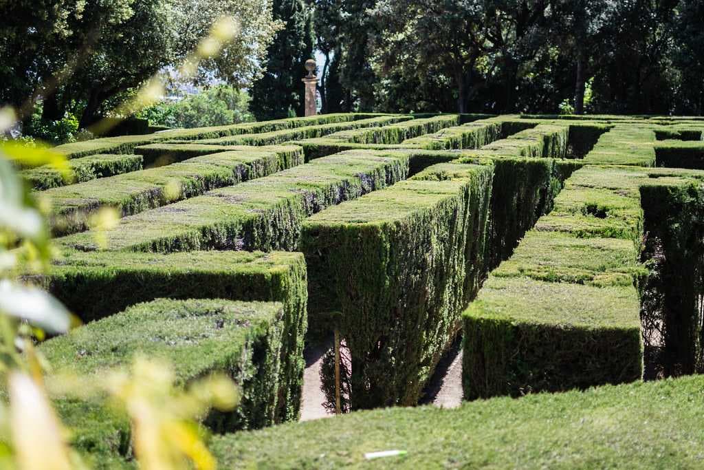 Visitors on the Lawns of Parc del Laberint d’Horta