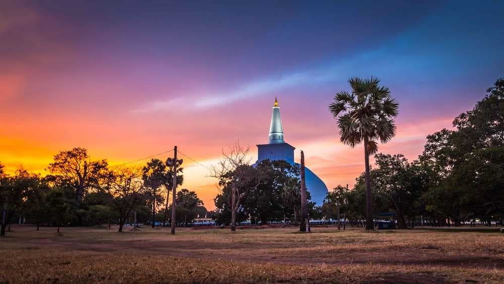 Ruwanweliseya Dagoba at Sunset