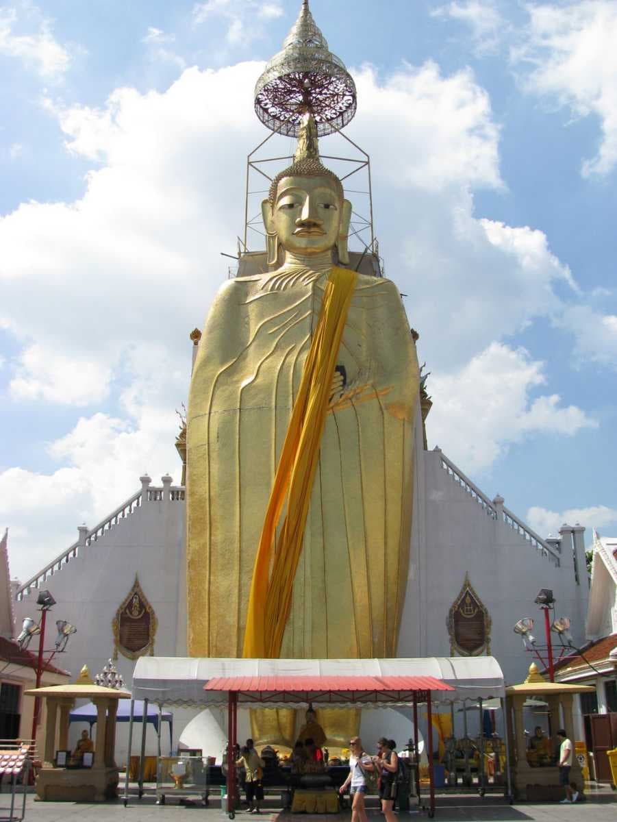 The standing Buddha.