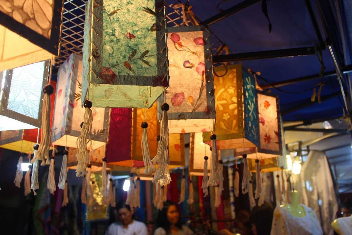 Beautiful Lamps in Chiang Mai Night Bazaar