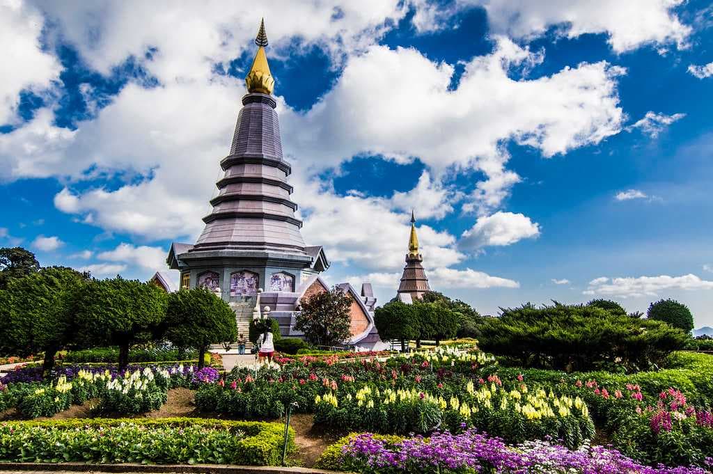 Twin Chedis at Doi Inthanon National Park, Chiang Mai