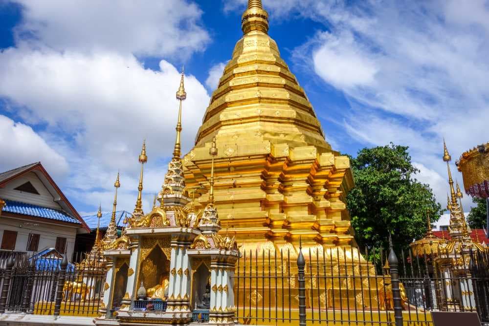 Golden Pagoda in Wat Chomphu - A 600-year-old Temple