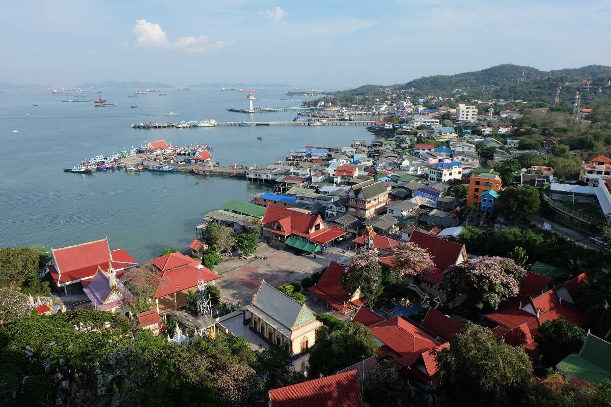 Aerial View of Koh Si Chang City