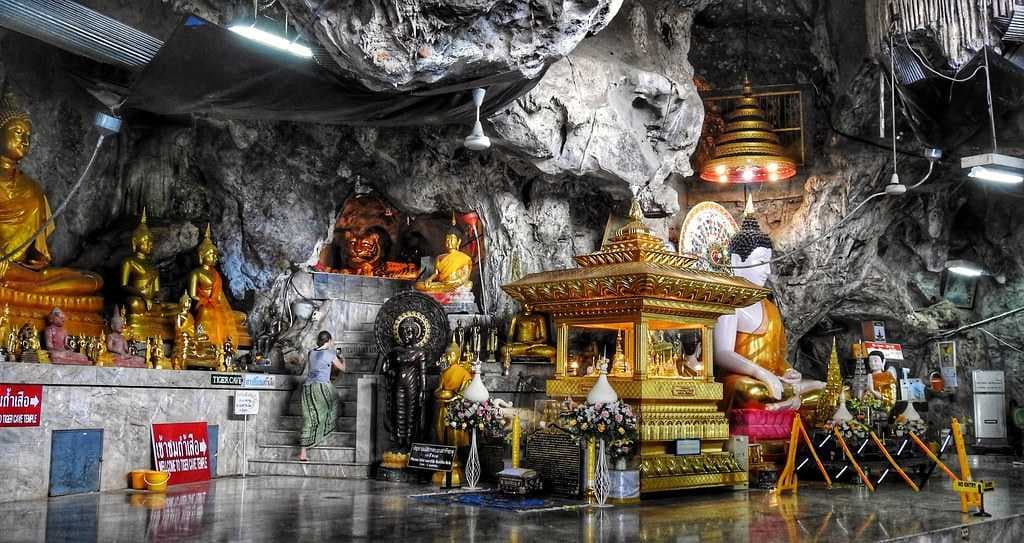 Inside the Tiger Cave Temple in Krabi