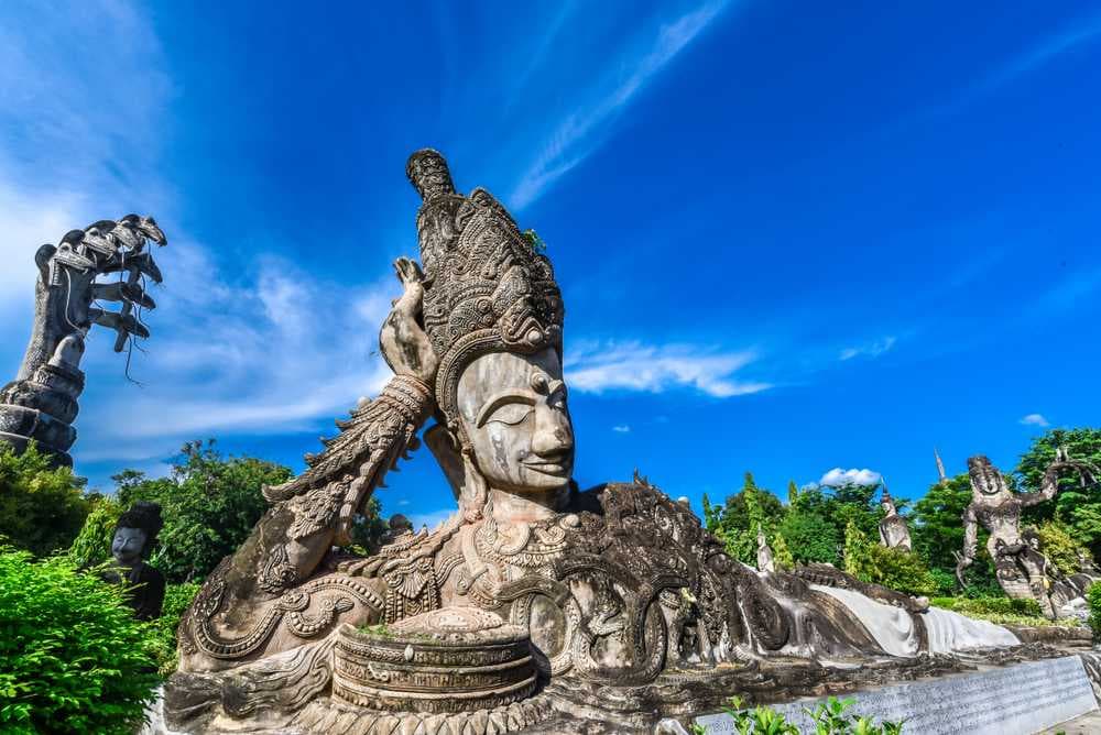 Unique Concrete Sculpture of Buddha, Sala Kaew Khu
