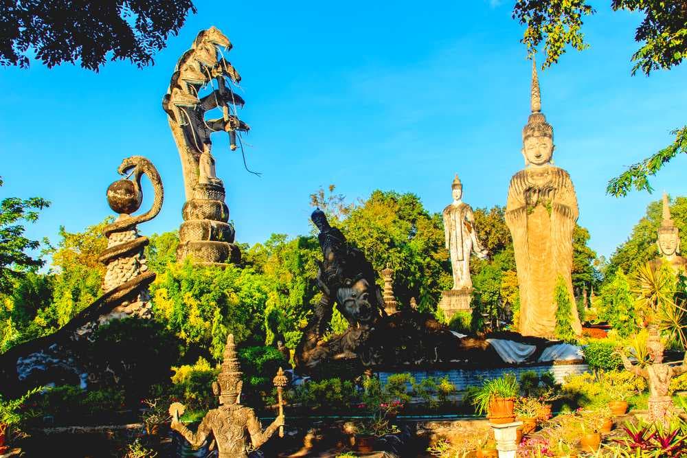 Scenic View of Sala Kaew Khu Statue Park