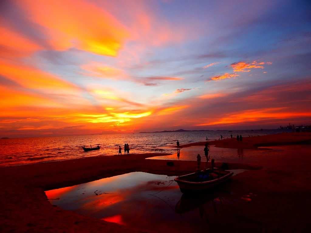 Sunset from Jomtien Beach in Pattaya