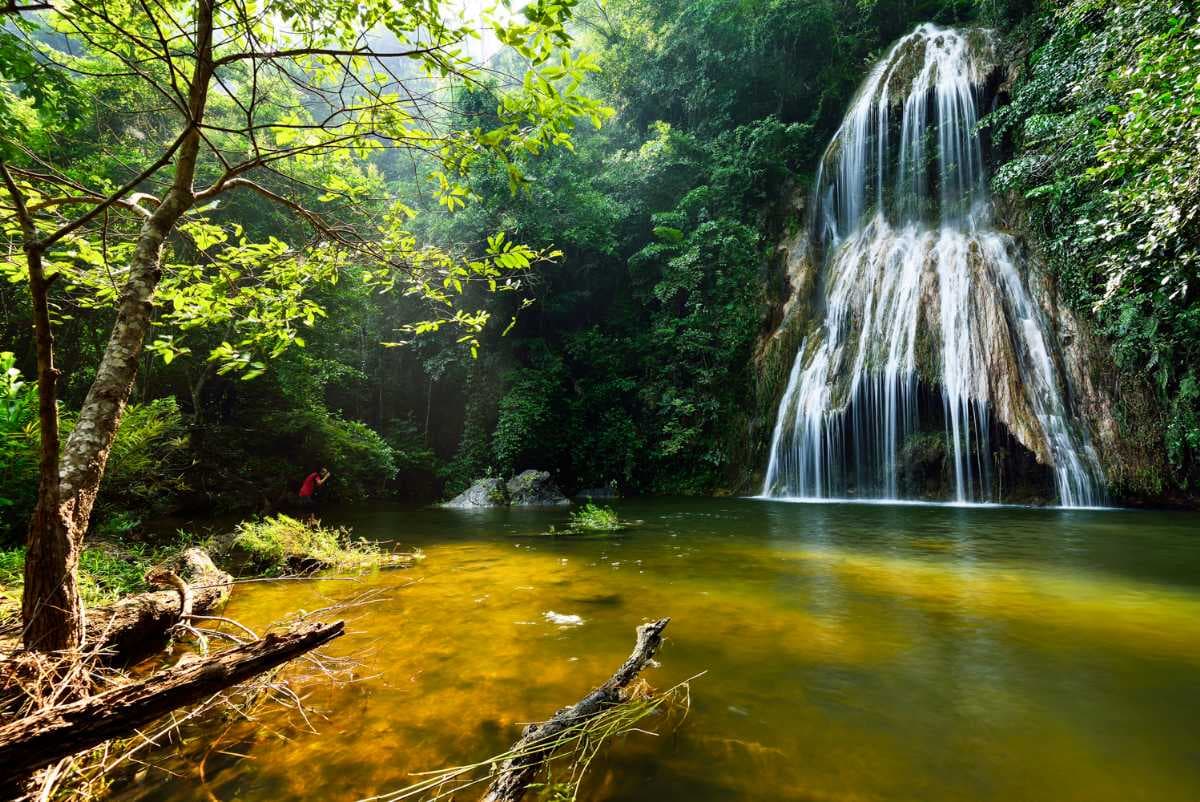 Pha Nam Yod Waterfall in Kaeng krachan, Phetchaburi