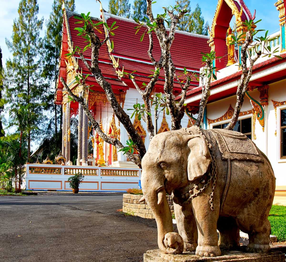 Elephant Statue in Wat Sri Sunthon, Phuket