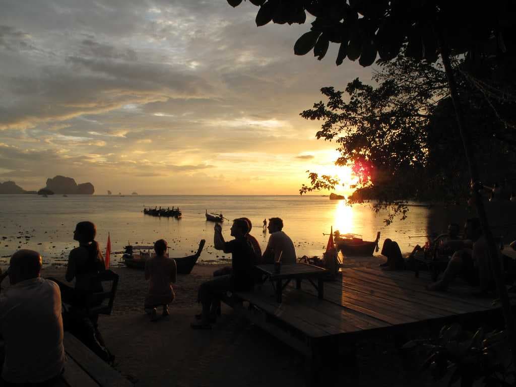 Sunset at Ton Sai Beach