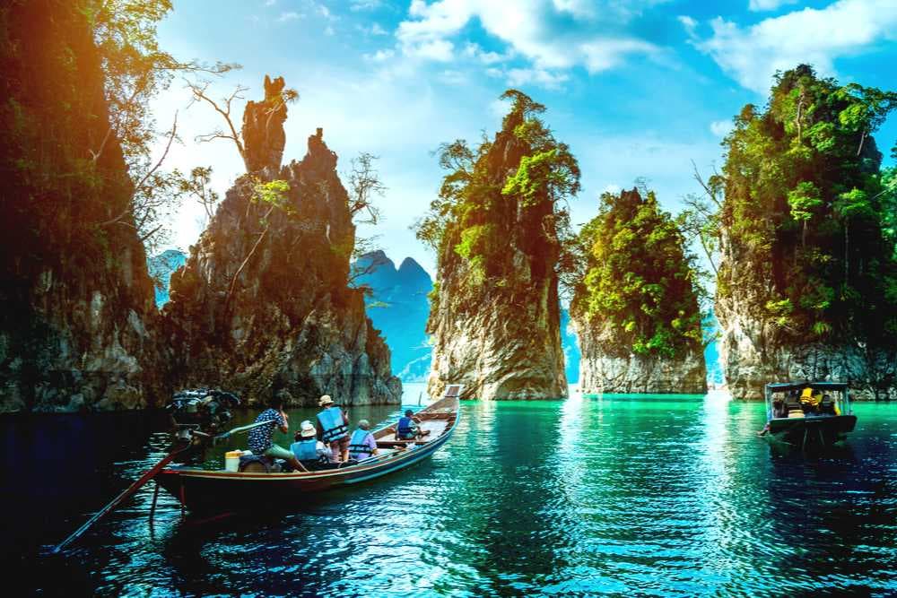 Long Tail Boats in Khao Sok National Park, Surat Thani