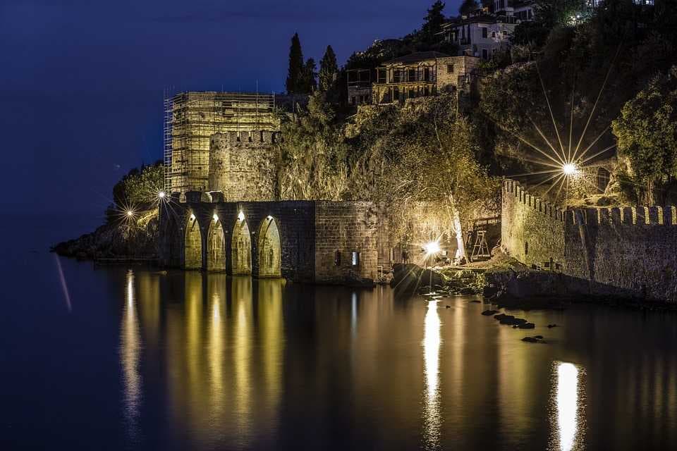Alanya Castle at Night
