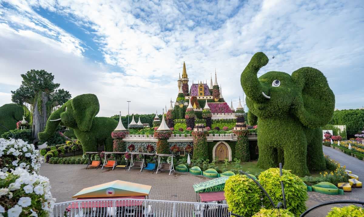 Panoramic view of Dubai Miracle Garden