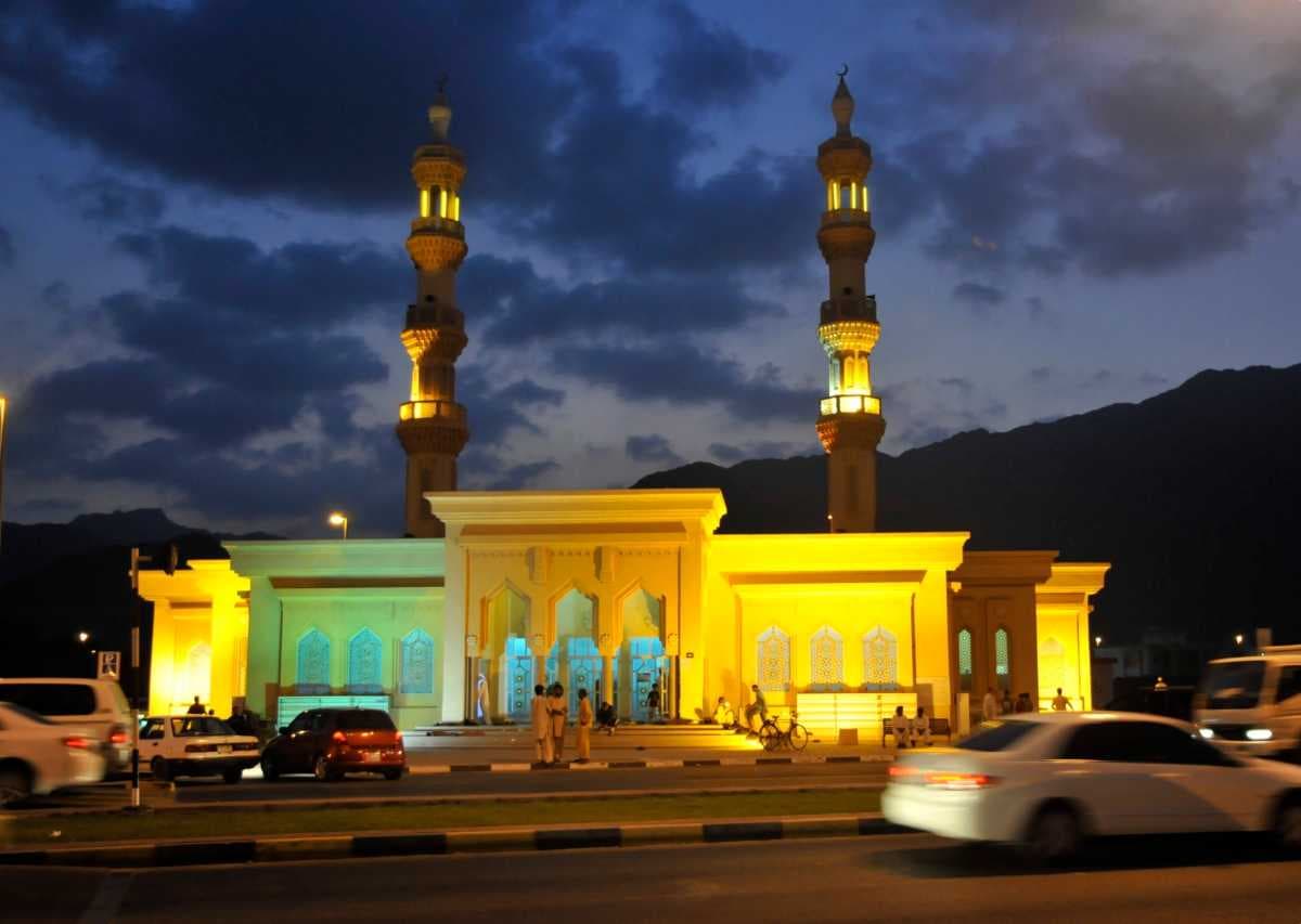 Night View of Khor Fakkan Mosque