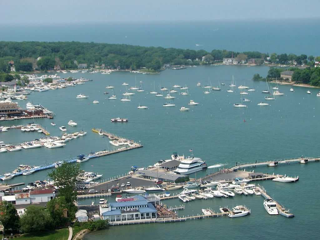 View from Perry's Victory and International Peace Memorial at Put-in-Bay, Ohio