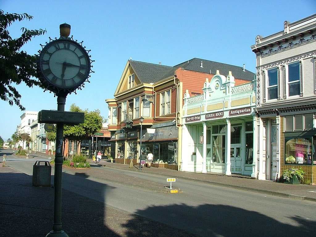Eureka's Historic Old Town. View is to the east on 2nd Street, which was the equivalent of Main St. in the Victorian era.