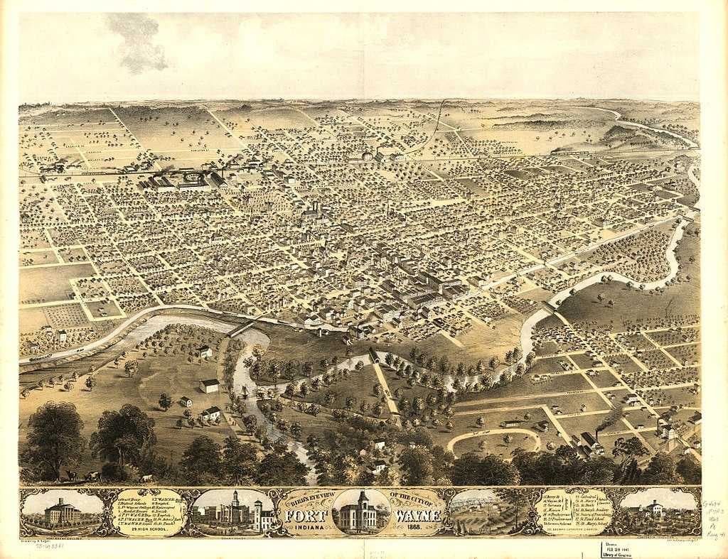 A lithograph of Fort Wayne (1868)