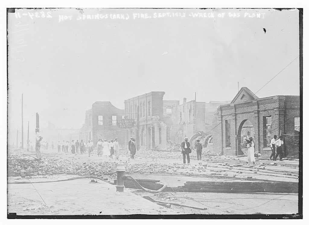 September 10, 1913, with remnants of the fire