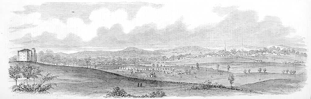 A Union officer of General Mitchell's army sketched Huntsville during the 1862 occupation