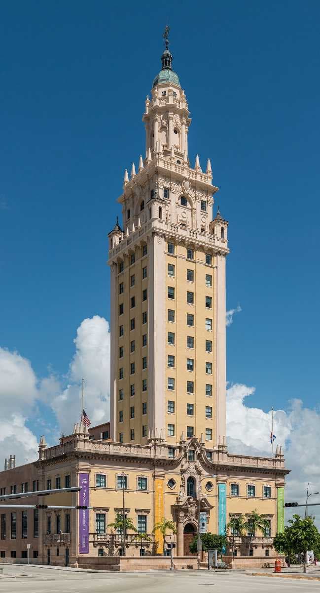 The Freedom Tower, built in 1925, is Miamis historical landmark.