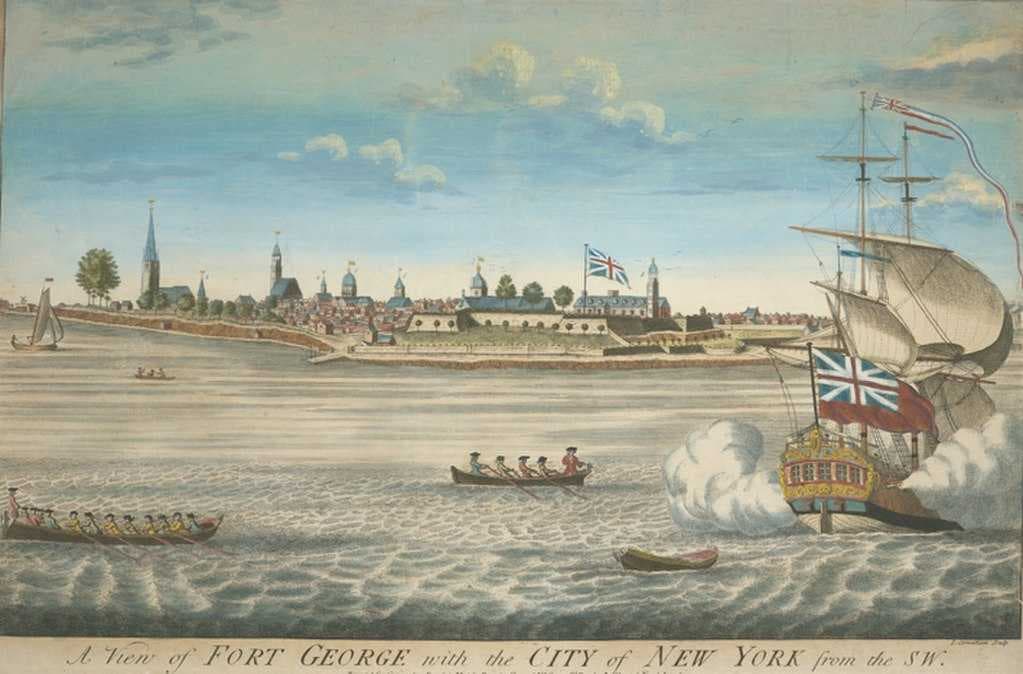 A view of Fort George and the city of New York c. 1731