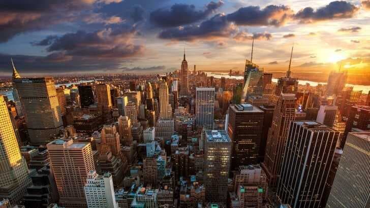 Sunset in New York City