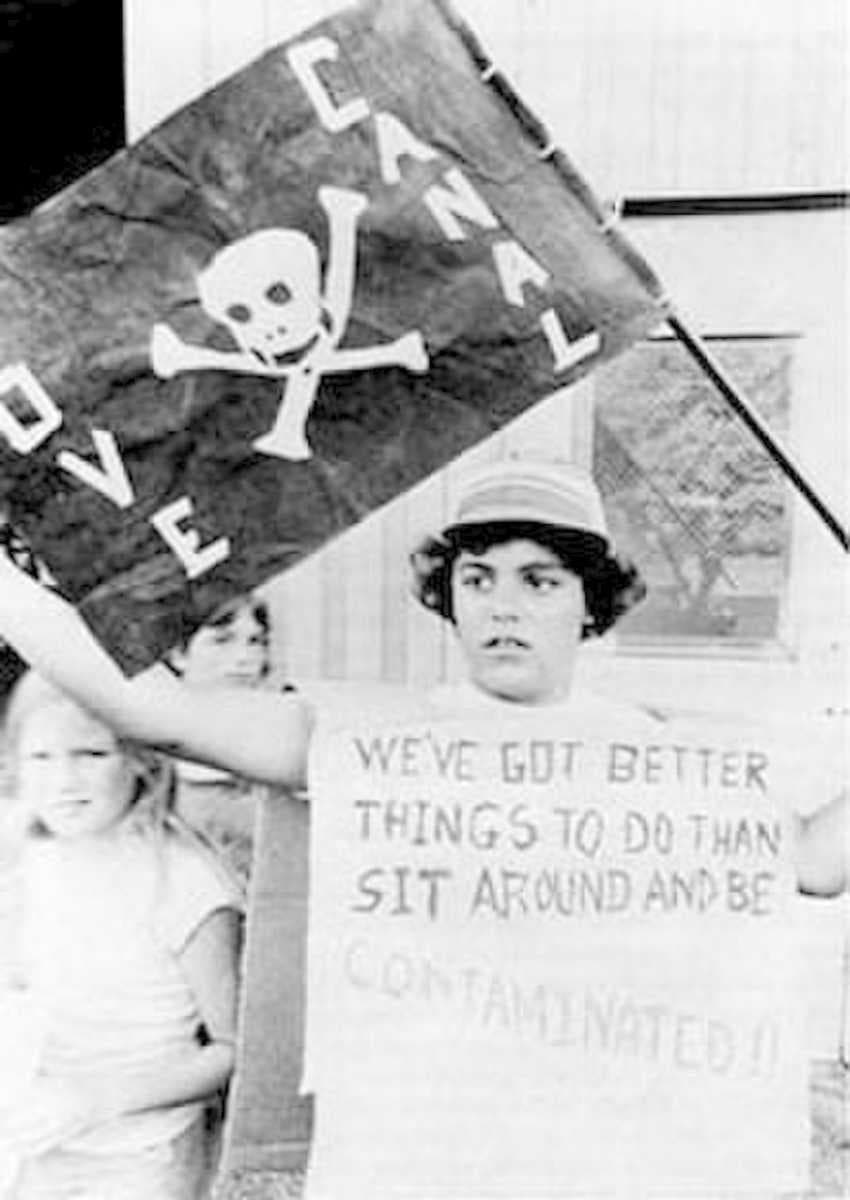 The contaminated neighborhood of Love Canal received national attention in 1978.