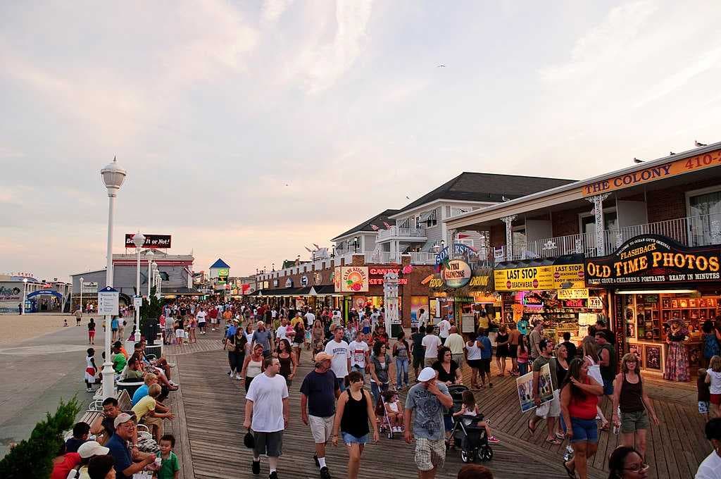 Ocean City Boardwalk looking south