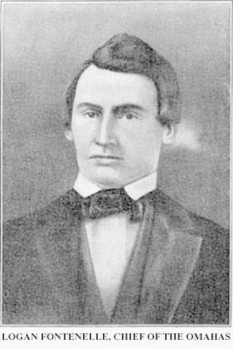 Logan Fontenelle, an interpreter for the Omaha Tribe when it ceded the land that became the city of Omaha to the U.S. government